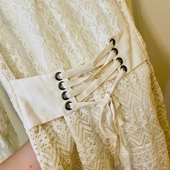 NWT Spell & the Gypsy Collective Cream Dawn Lace Belted Midi Dress - Picture 14 of 17